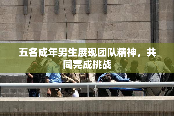五名成年男生展现团队精神，共同完成挑战