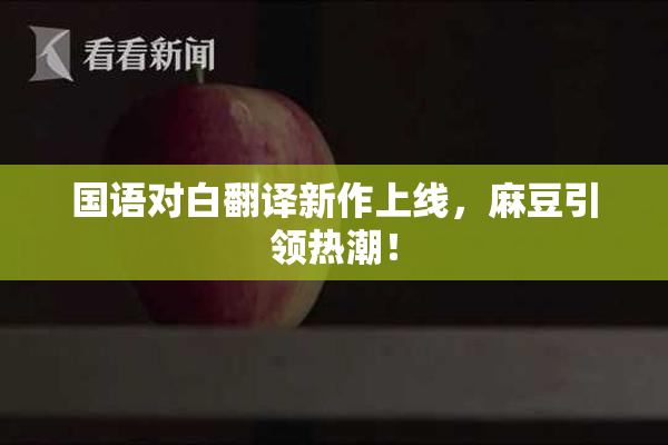 国语对白翻译新作上线，麻豆引领热潮！