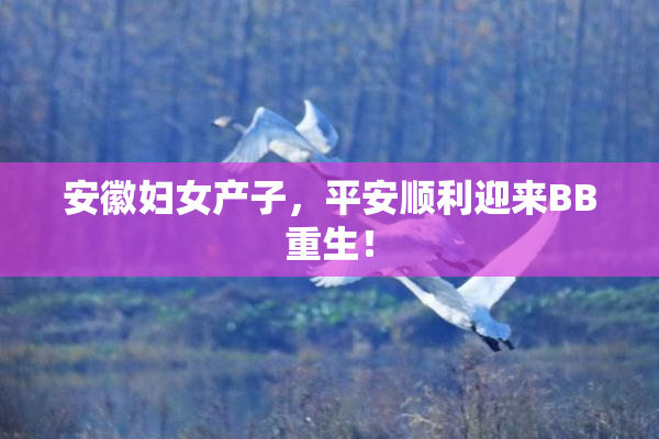 安徽妇女产子，平安顺利迎来BB重生！