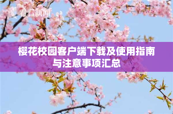 樱花校园客户端下载及使用指南与注意事项汇总