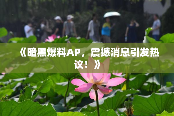 《暗黑爆料AP，震撼消息引发热议！》
