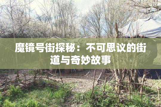 魔镜号街探秘：不可思议的街道与奇妙故事