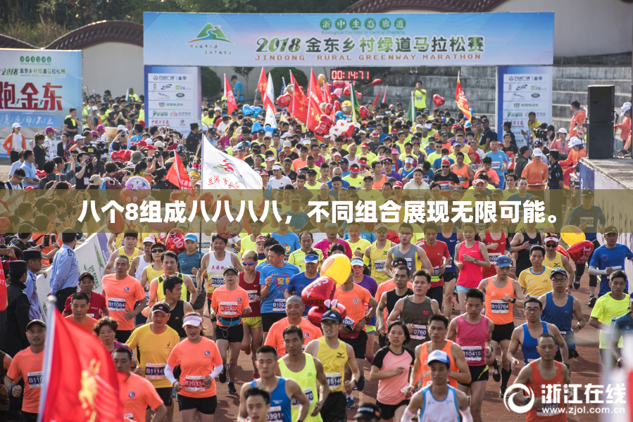 八个8组成八八八八，不同组合展现无限可能。
