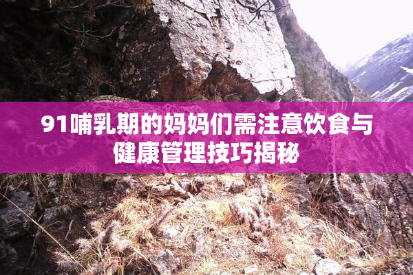 91哺乳期的妈妈们需注意饮食与健康管理技巧揭秘