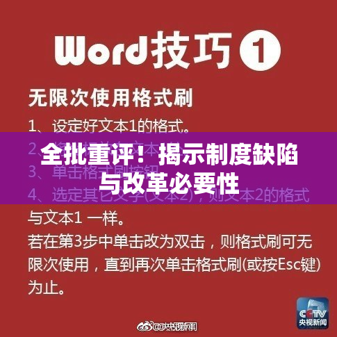 全批重评！揭示制度缺陷与改革必要性