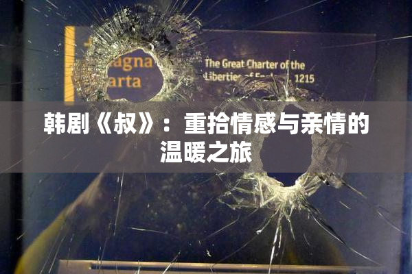 韩剧《叔》：重拾情感与亲情的温暖之旅
