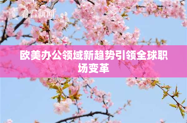 欧美办公领域新趋势引领全球职场变革