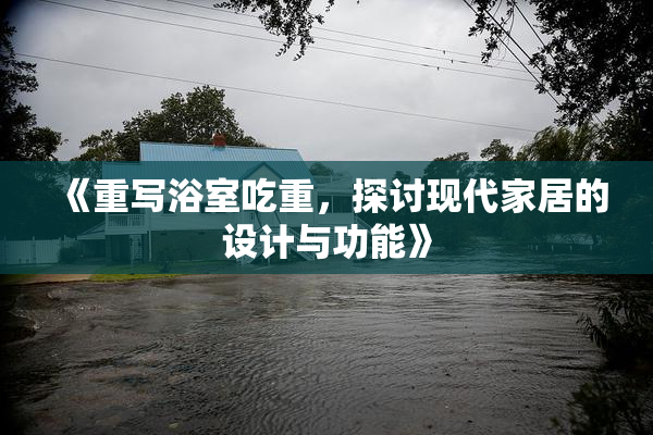 《重写浴室吃重，探讨现代家居的设计与功能》