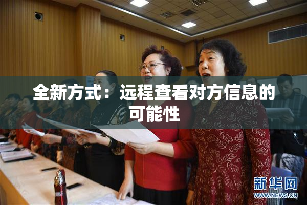 全新方式：远程查看对方信息的可能性