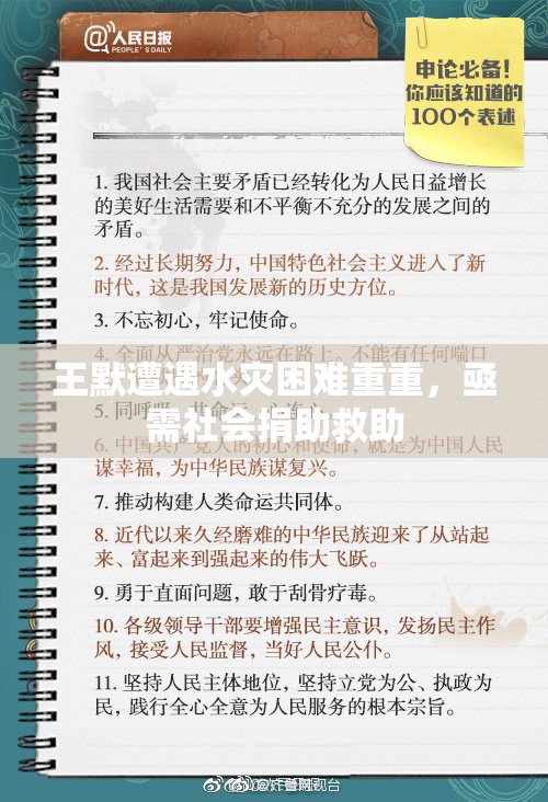 王默遭遇水灾困难重重，亟需社会捐助救助