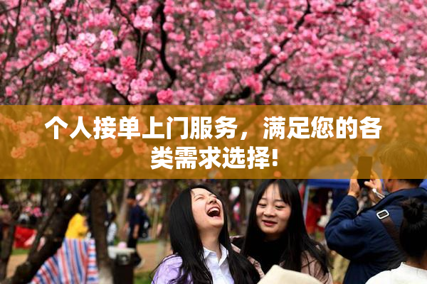 个人接单上门服务，满足您的各类需求选择!