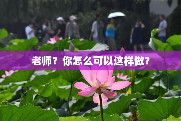 老师？你怎么可以这样做？
