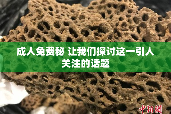 成人免费秘 让我们探讨这一引人关注的话题