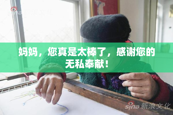 妈妈，您真是太棒了，感谢您的无私奉献！