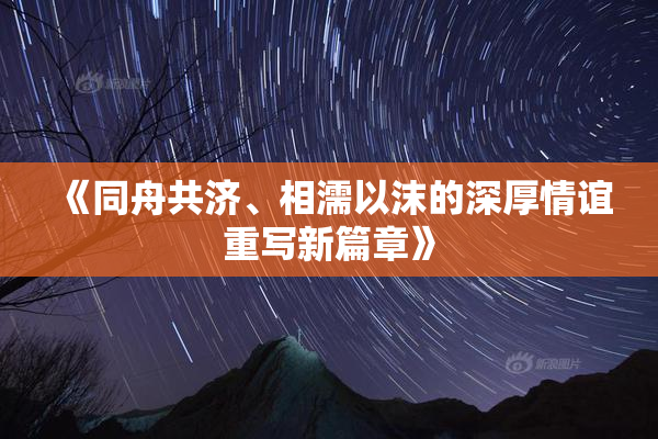《同舟共济、相濡以沫的深厚情谊重写新篇章》