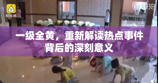 一级全黄，重新解读热点事件背后的深刻意义
