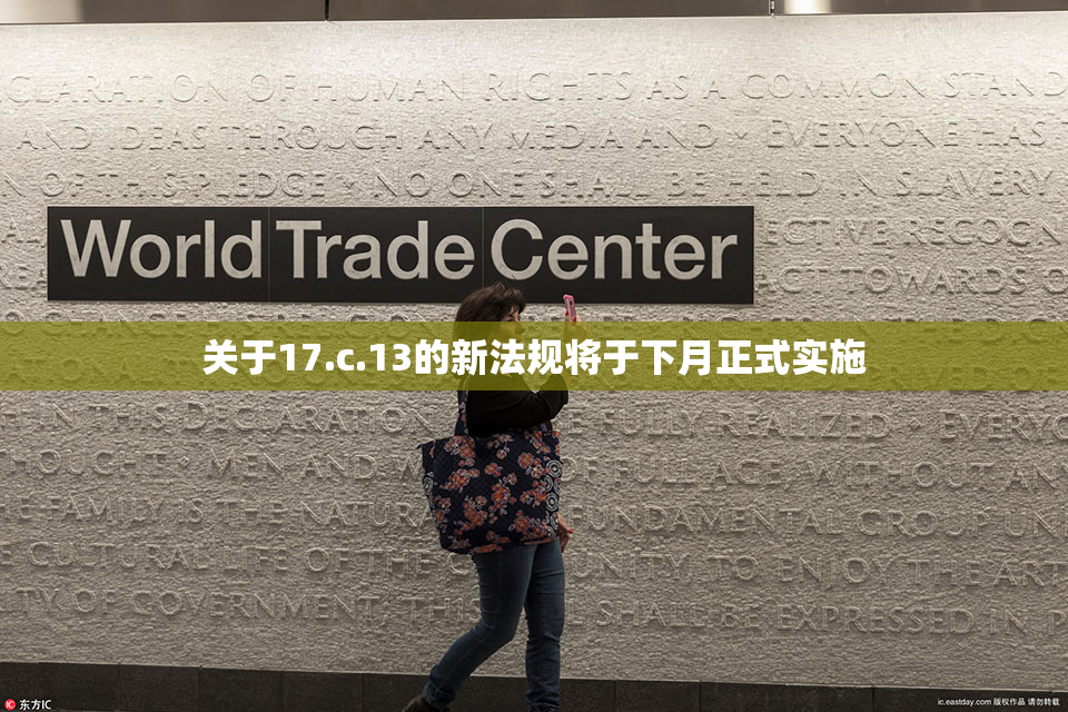 关于17.c.13的新法规将于下月正式实施