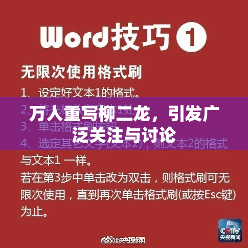 万人重写柳二龙，引发广泛关注与讨论