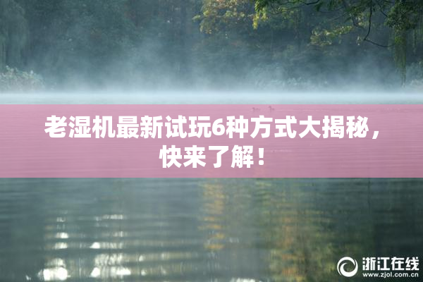 老湿机最新试玩6种方式大揭秘，快来了解！