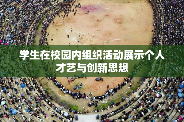 学生在校园内组织活动展示个人才艺与创新思想