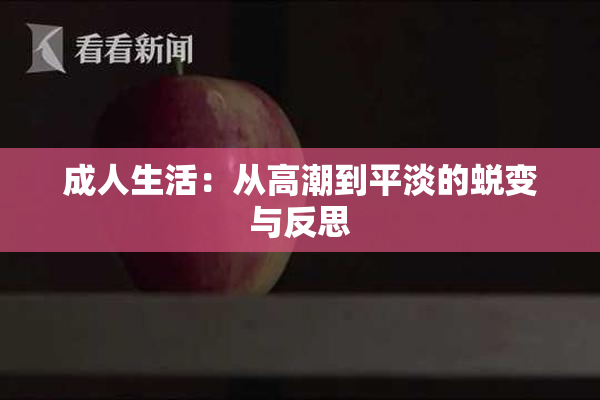 成人生活：从高潮到平淡的蜕变与反思