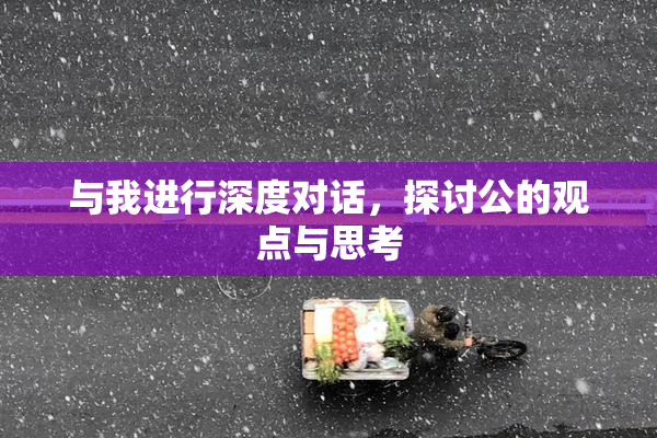 与我进行深度对话，探讨公的观点与思考