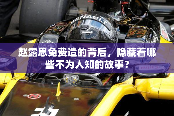 赵露思免费造的背后，隐藏着哪些不为人知的故事？