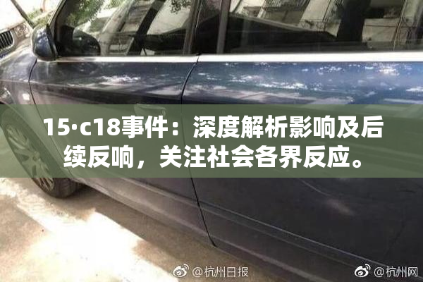 15·c18事件：深度解析影响及后续反响，关注社会各界反应。