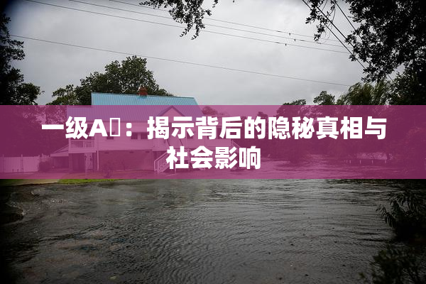 一级A婬：揭示背后的隐秘真相与社会影响
