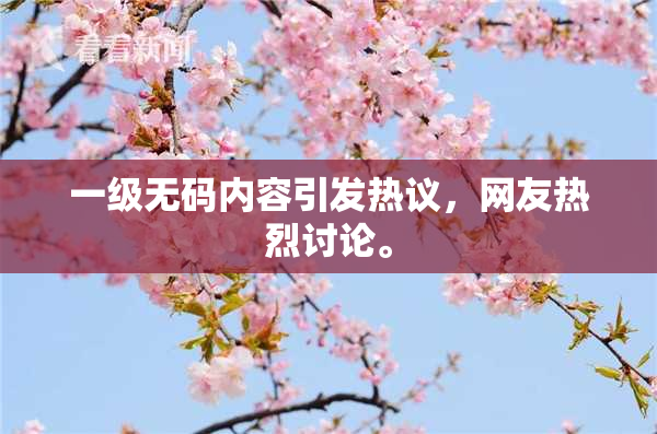 一级无码内容引发热议，网友热烈讨论。
