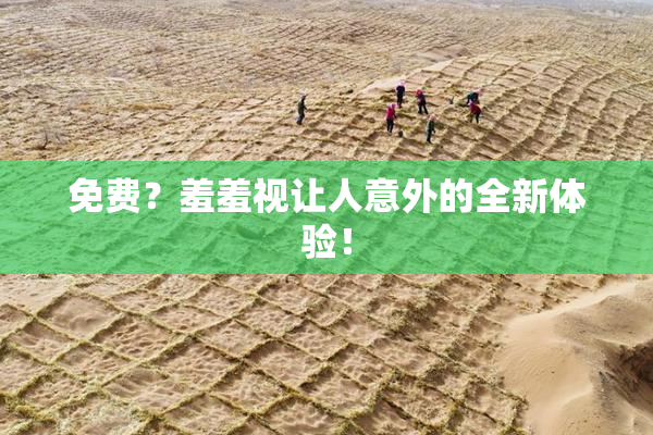 免费？羞羞视让人意外的全新体验！