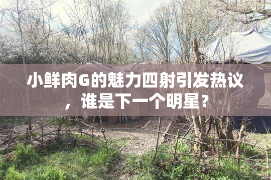 小鲜肉G的魅力四射引发热议，谁是下一个明星？
