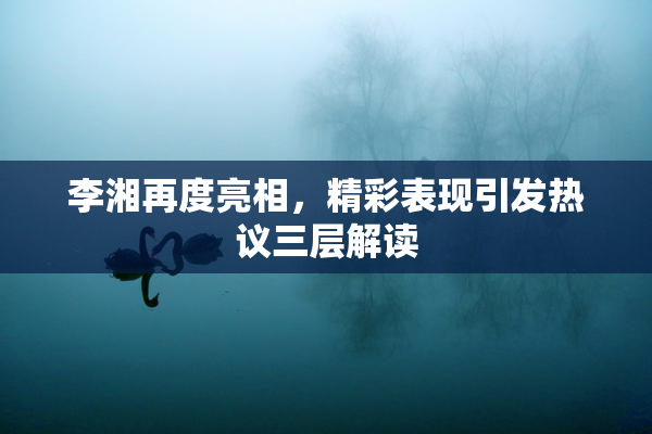 李湘再度亮相，精彩表现引发热议三层解读