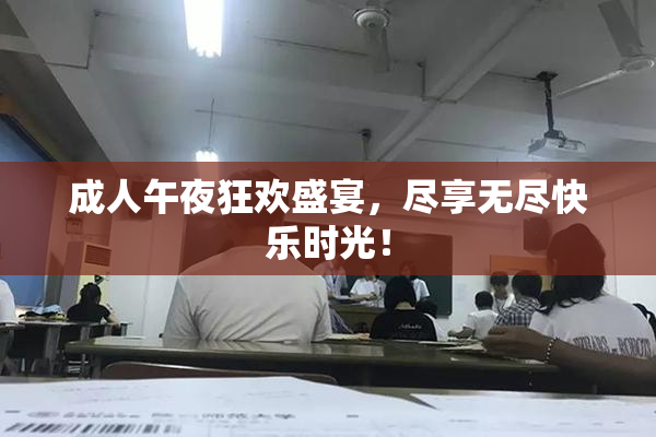 成人午夜狂欢盛宴，尽享无尽快乐时光！