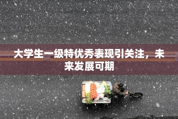 大学生一级特优秀表现引关注，未来发展可期