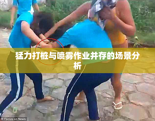 猛力打桩与喷雾作业并存的场景分析