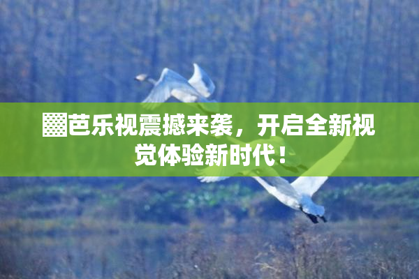 ▓芭乐视震撼来袭，开启全新视觉体验新时代！