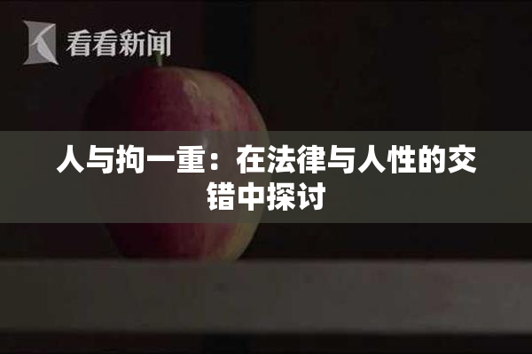 人与拘一重：在法律与人性的交错中探讨