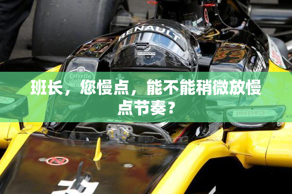 班长，您慢点，能不能稍微放慢点节奏？