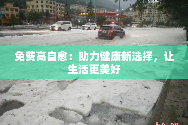 免费高自愈：助力健康新选择，让生活更美好