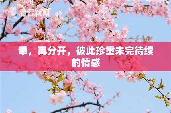 乖，再分开，彼此珍重未完待续的情感