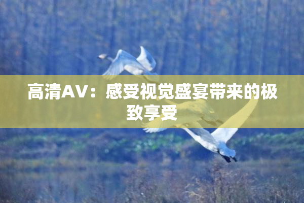 高清AV：感受视觉盛宴带来的极致享受