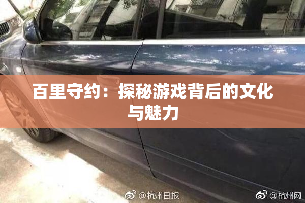 百里守约：探秘游戏背后的文化与魅力