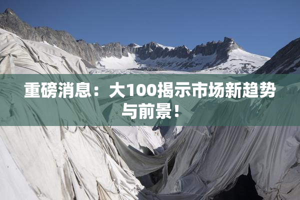重磅消息：大100揭示市场新趋势与前景！