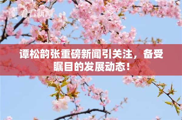 谭松韵张重磅新闻引关注，备受瞩目的发展动态！