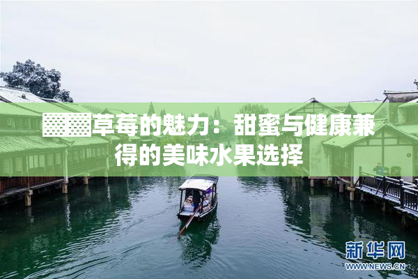 ▓▓草莓的魅力：甜蜜与健康兼得的美味水果选择