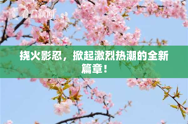 挠火影忍，掀起激烈热潮的全新篇章！