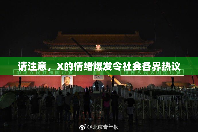 请注意，X的情绪爆发令社会各界热议