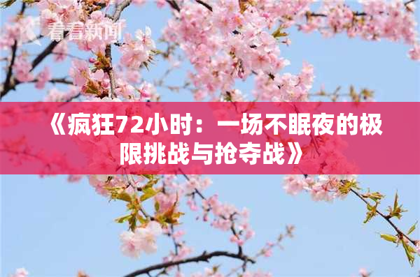 《疯狂72小时：一场不眠夜的极限挑战与抢夺战》