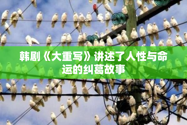 韩剧《大重写》讲述了人性与命运的纠葛故事